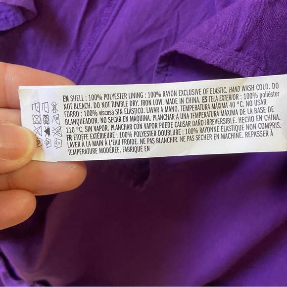 English Factory Purple Ruched Midi Dress with Flutter Sleeves - Picture 11 of 12